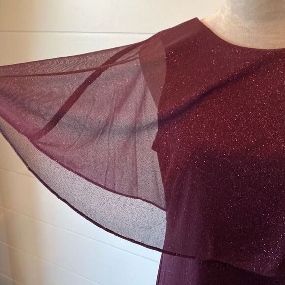 Danny and Nicole Burgundy Cocktail Dress Size 10 - Picture 10 of 10